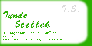 tunde stellek business card